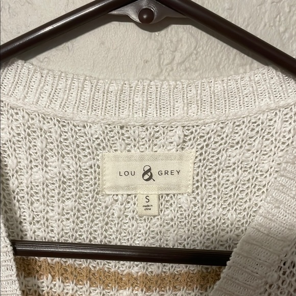 Lou & Grey Open Knit Striped Tank Top - Picture 3 of 4